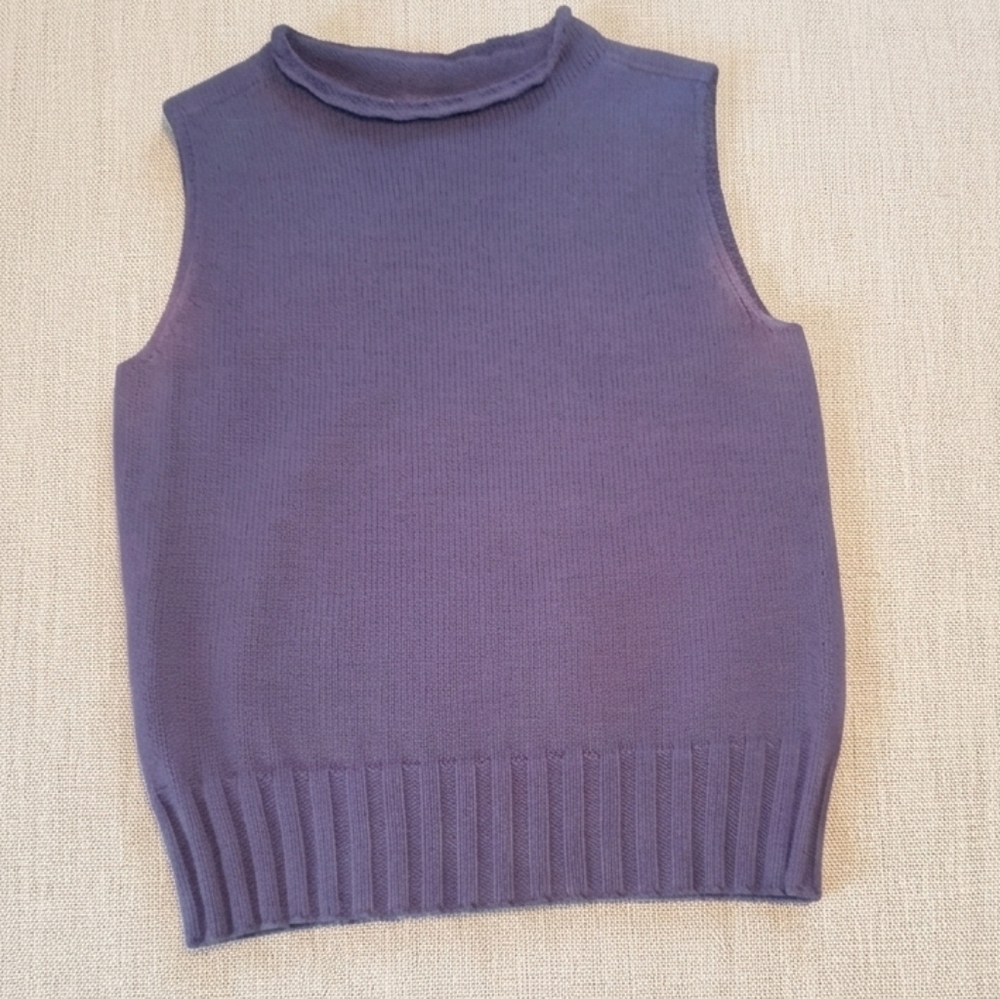 EUC Vintage Y2K Banana Republic Cotton Knit Top In Blue-Violet, Size S